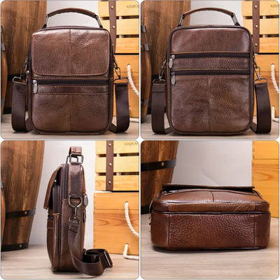 Jasper | Leather Courier Shoulder Bag for Men