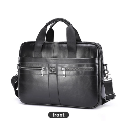 Preston | Sleek Leather Work Briefcase with Twin-Zip Front