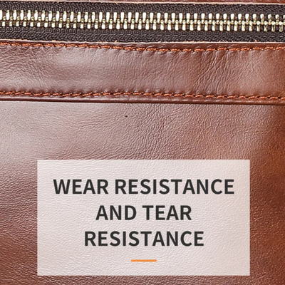 Preston | Sleek Leather Work Briefcase with Twin-Zip Front